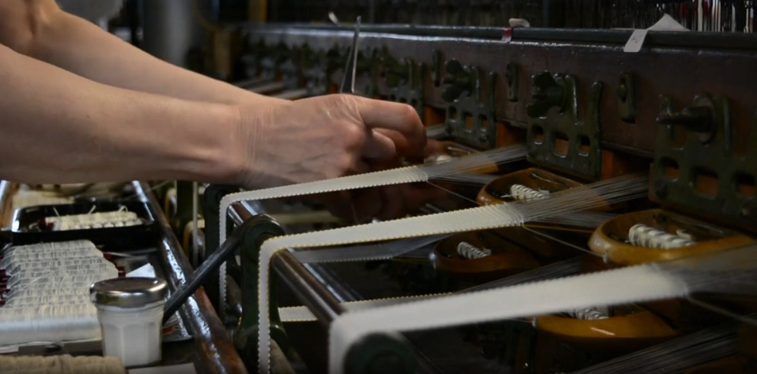 Load video: Shuttle Loom Narrow Fabric