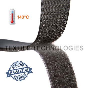 Grey Fire Retardant Nylon Hook & Loop Tape