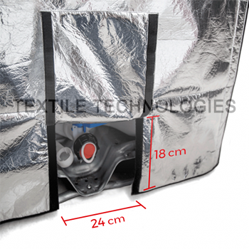 1000L Aluminised IBC Cover With Dimensions Of Hole