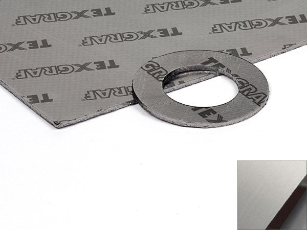Fogli di grafite rinforzati con lamina liscia in acciaio inox
