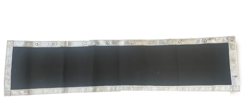 Oven Curtain made from Shieldtex 780 with 11mm Diameter Brass Eyelets Back