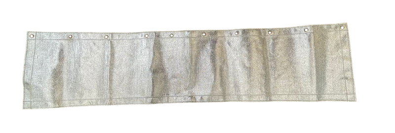 Oven Curtain made from Shieldtex 780 with 11mm Diameter Brass Eyelets Front