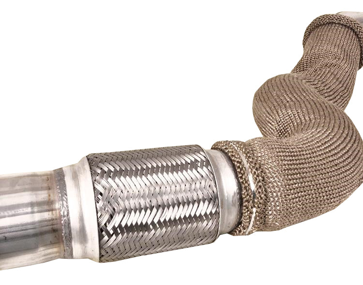 Basalt Knitted Sleeving On Exhaust