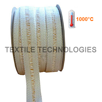 Adhesive Backed White Silica Knitted Ladder Tape
