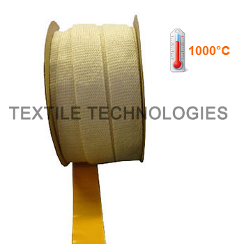 Adhesive Backed White Silica Knitted Tape